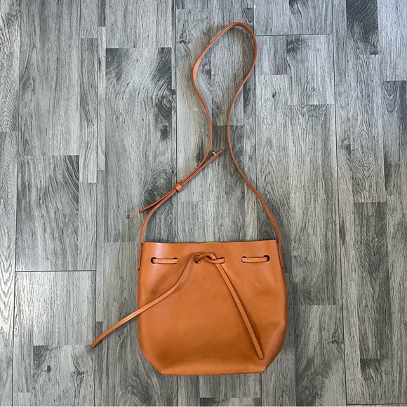 Mansur Gavriel Bucket Bag Hazelnut/ Yellow Leather Made in Italy